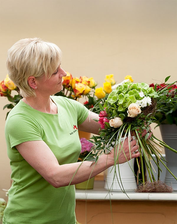 Floristik in der Gärtnerei Rühe in Mirow regionale Schnittblumen für jeden Anlass